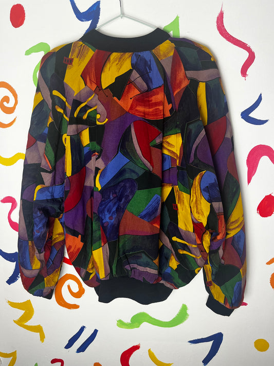 Colourful bomber jacket