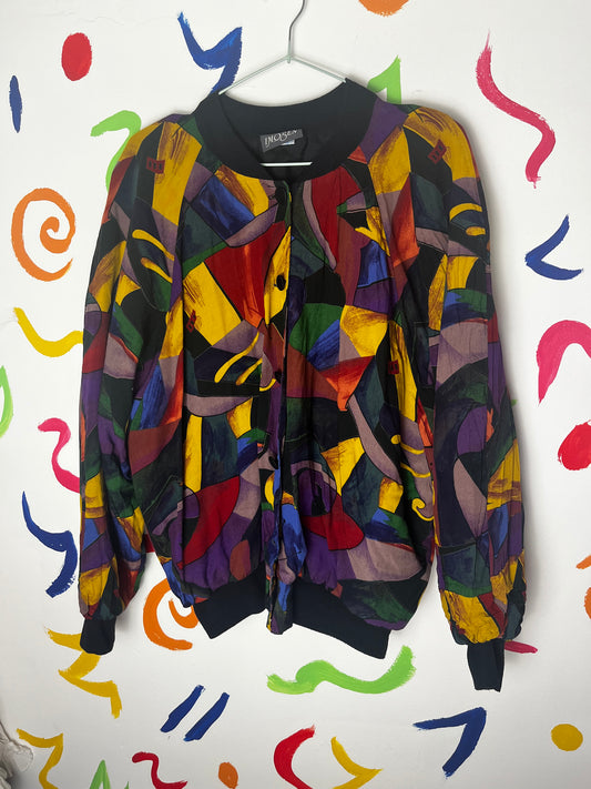 Colourful bomber jacket