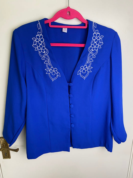 Royal blue blouse