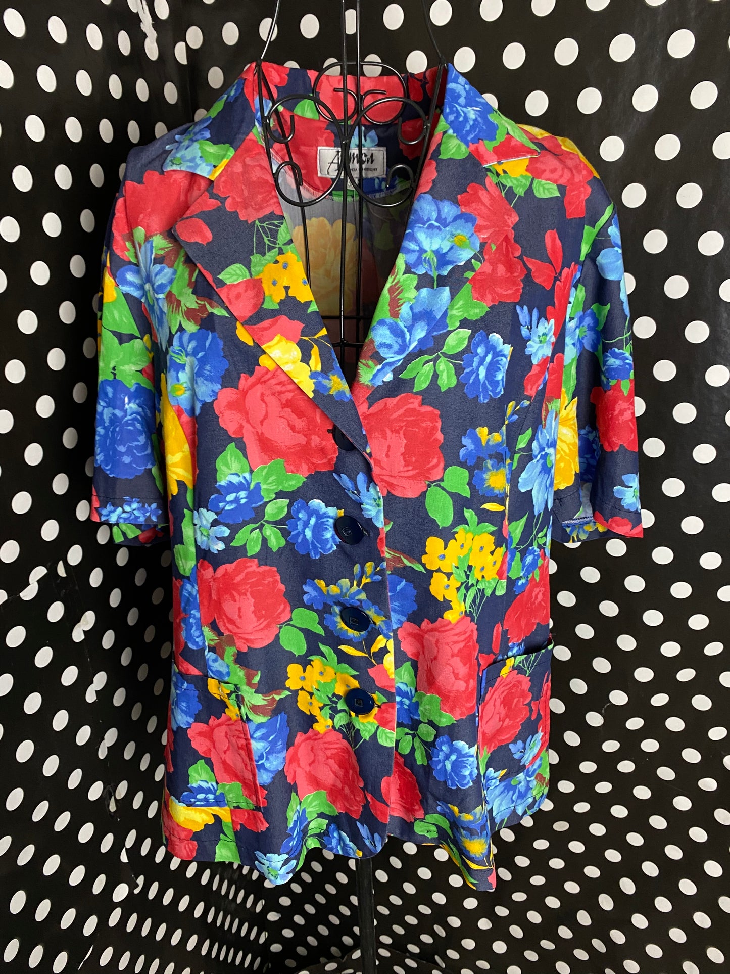 Navy floral shirt