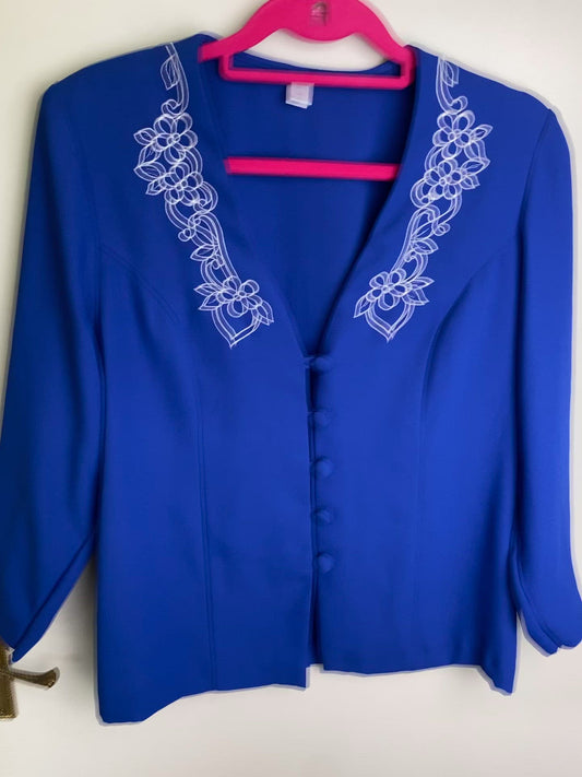 Royal blue blouse