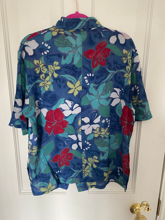 Blue flower shirt