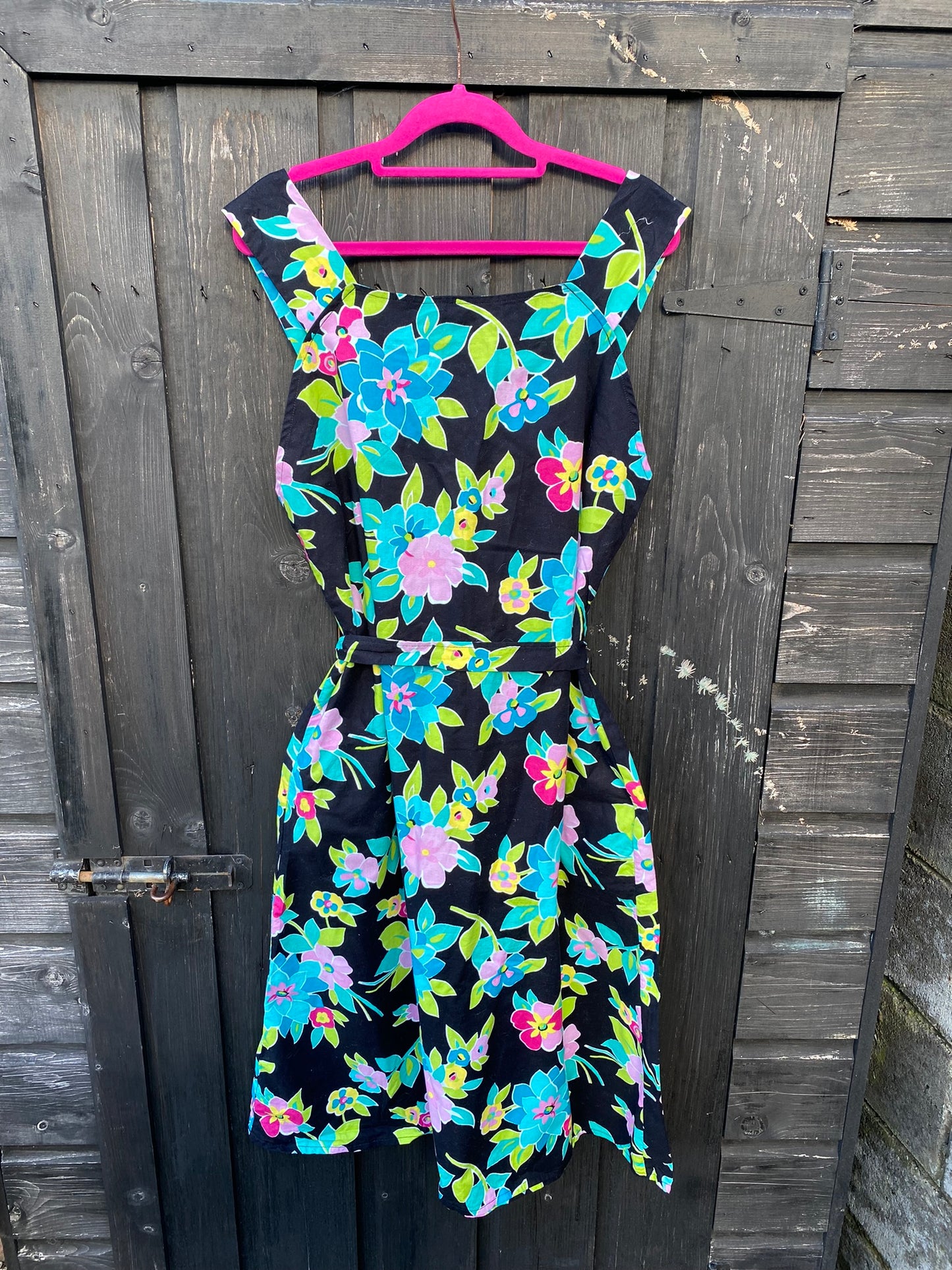 Turquoise floral dress