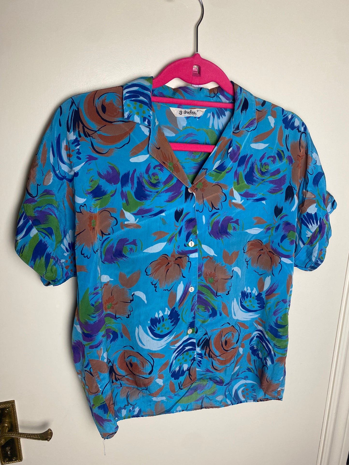 Blue floral shirt