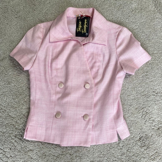 Baby pink button up blouse