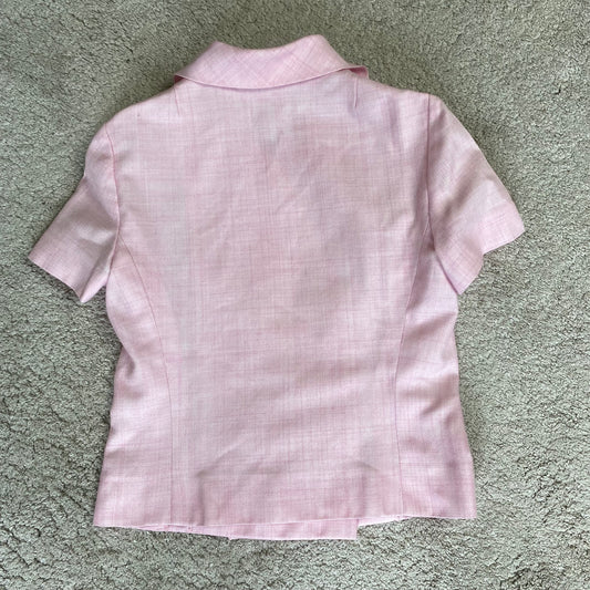 Baby pink button up blouse