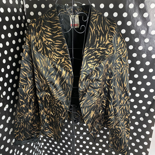 Animal print blazer