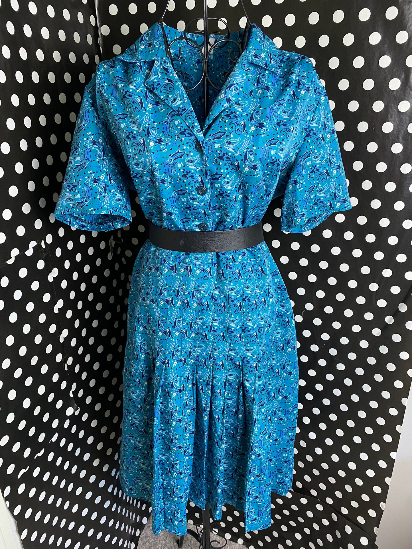 Blue paisley dress